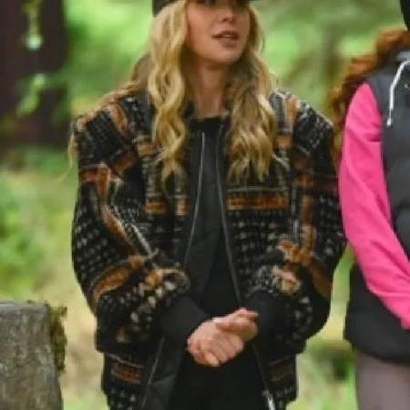 The Traitors US S04 Tara Lipinski Brown Plaid Jacket