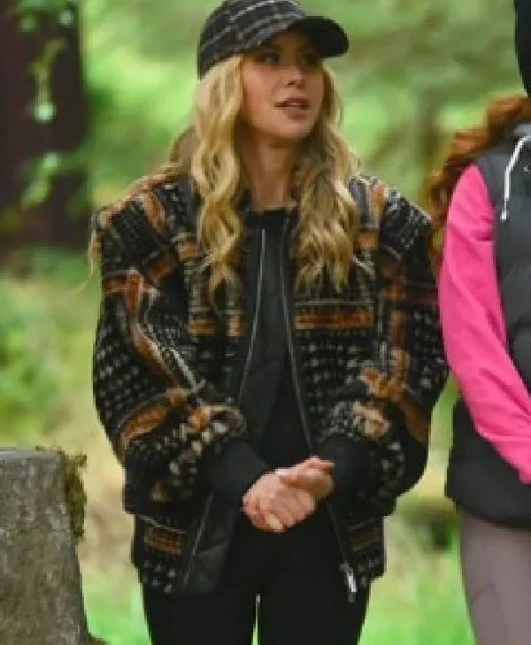 The Traitors US S04 Tara Lipinski Brown Plaid Jacket