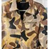 The Traitors US S04 Yellow Camo Print Jacket front closure