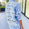 The Valley Persian Style S01 Mercedeh Javid Patchwork Denim Jacket For Sale