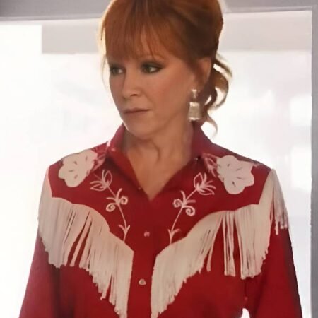 The Voice S28 Finale Reba McEntire Red Fringe Shirt