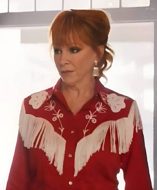 The Voice S28 Finale Reba McEntire Red Fringe Shirt