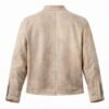 The Wrecking Crew 2026 Jason Momoa Beige Leather Jacket back