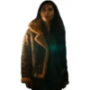 Troll 2 Sara Khorami Brown Shearling Jacket front style