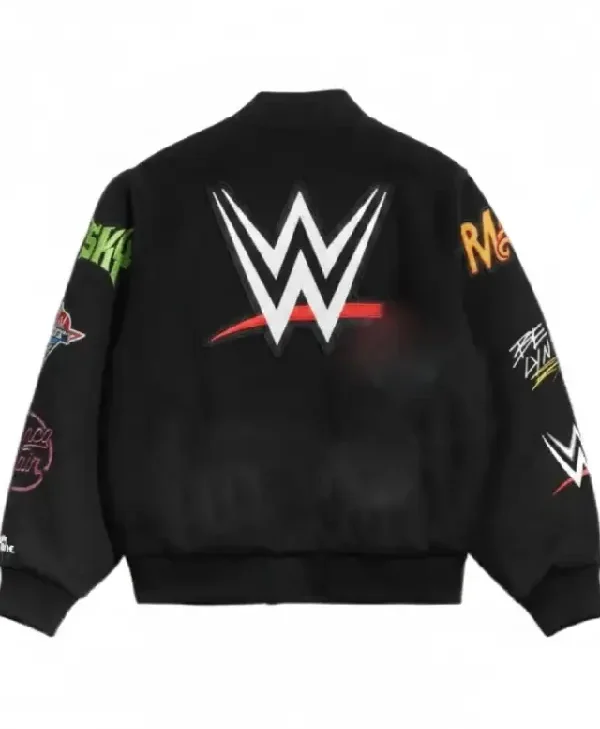 WWE 2026 Superstar Varsity Jacket back