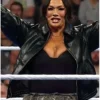 WWE Nia Jax Black Leather Jacket front