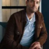 Will Forte Sunny Nights S01 Suede Leather Jacket For Sale