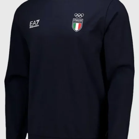 Winter Olympics 2026 Team Italy EA7 Emporio Armani Crew Sweatshirt