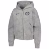 Women's Nike Gray Team USA Media Day Oversized Cropped Hoodie front