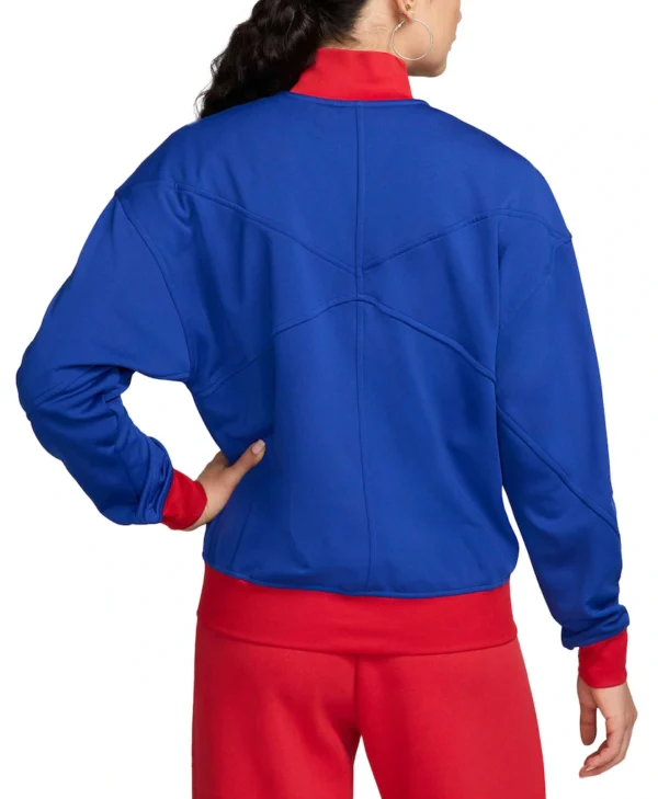 Women's Nike Royal USMNT 2024 Academy Pro Anthem Full-Zip Jacket back