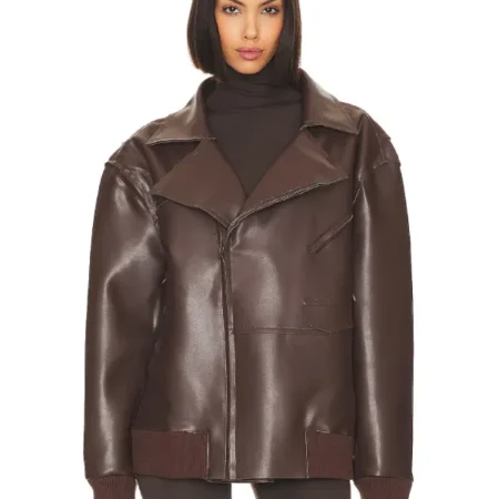 Womens Oversized Moto Jacket