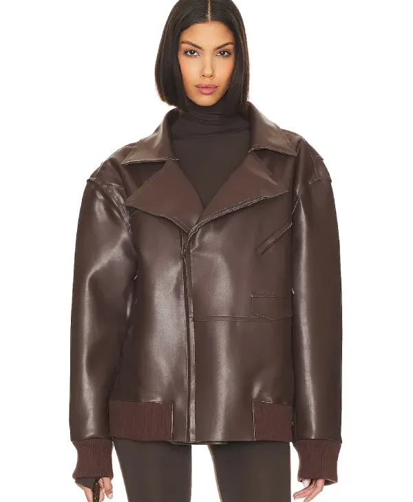 Womens Oversized Moto Jacket