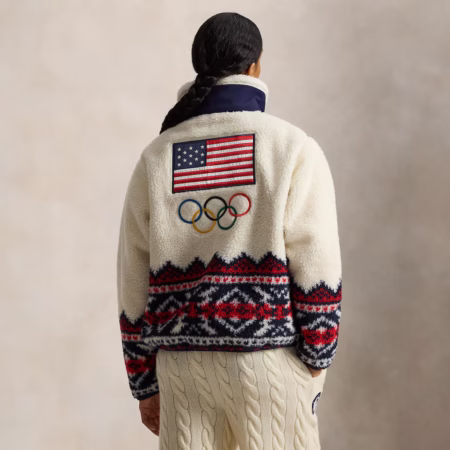 Women's Polo Ralph Lauren Team USA Full-Zip High-Pile Fleece Jacket back