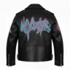 Wyldstyle Black Leather Biker Jacket For Sale