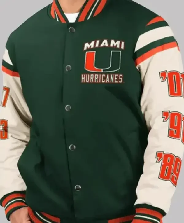 Xavier Restrepo Miami Hurricanes National Champions Jacket front
