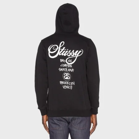 get Stussy World Tour Zip Hoodie