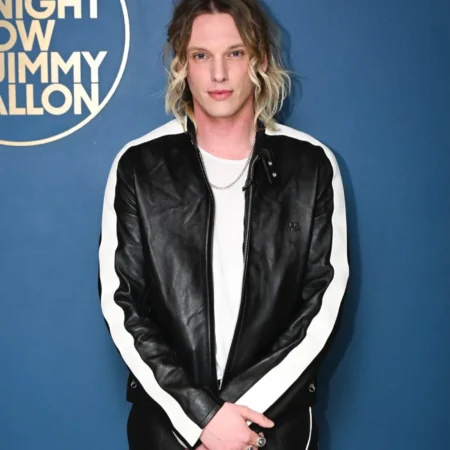 jamie campbell bower jimmy fallon Show Leather Jacket