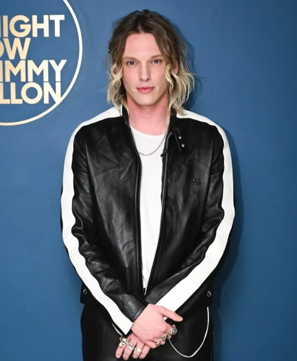 jamie campbell bower jimmy fallon Show Leather Jacket
