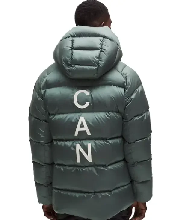 lululemon Winter Olympics 2026 Team Canada Green Puffer Jacket front