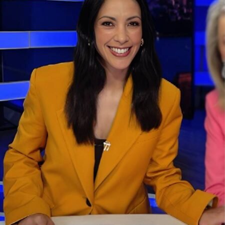 10 News First 2026 Tara Rushton Turmeric Yellow Blazer