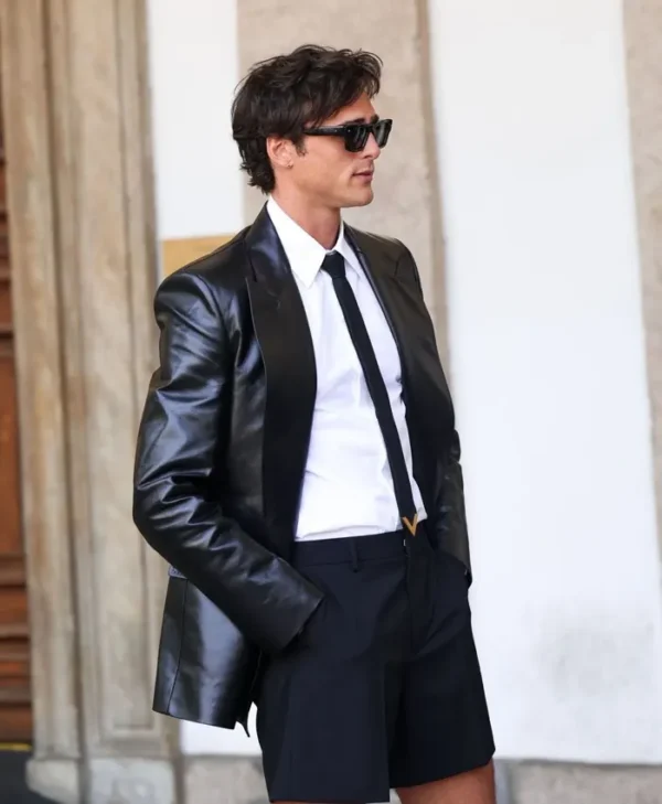 2024 Menswear Show Leather Jacket