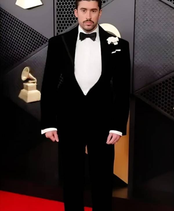 68th GRAMMY Awards Bad Bunny Black Suit front