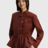 Adidas Chinese New Year Brown Peplum Jacket