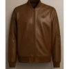 Adidas Originals 2026 Brown Leather Bomber Jacket