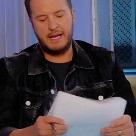 American Idol S24 Luke Bryan Black Denim Jacket for sale