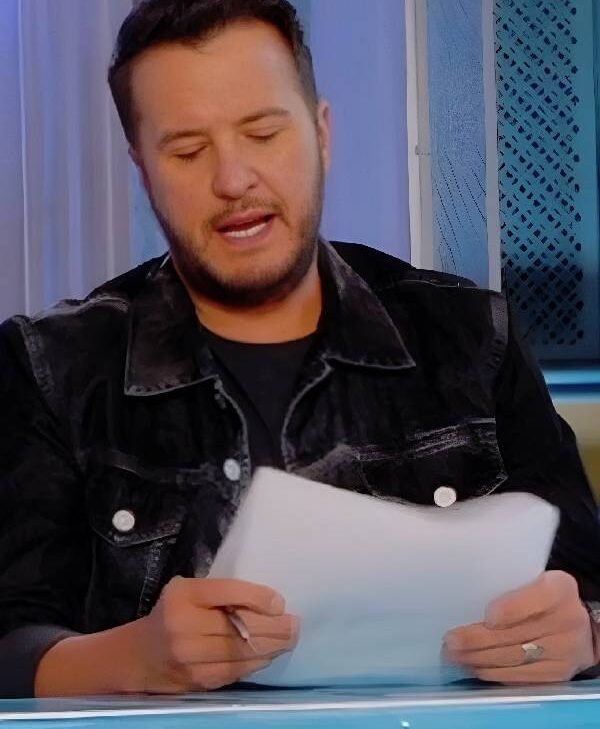 American Idol S24 Luke Bryan Black Denim Jacket for sale