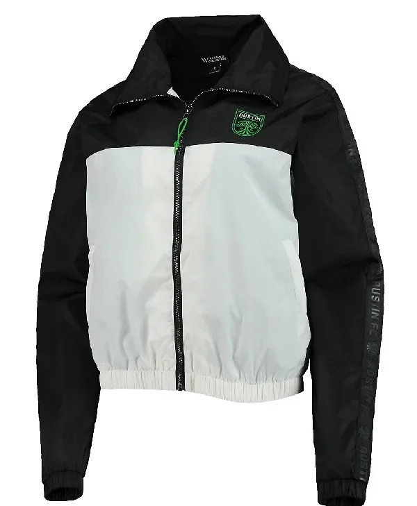 Austin FC Black And White Bomber Zipper Jacket for sale