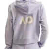 Australian Open Coastal Cropped Hoodie purple back