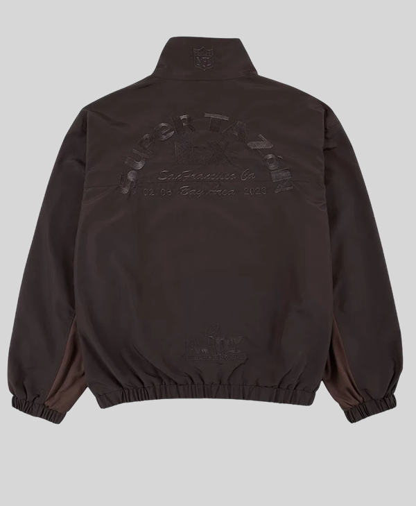 Bad Bunny x Super Tazón Brown Track Jacket back