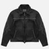 Black VIVET Signature Leather Jacket