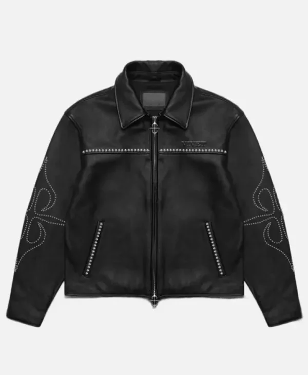 Black VIVET Signature Leather Jacket