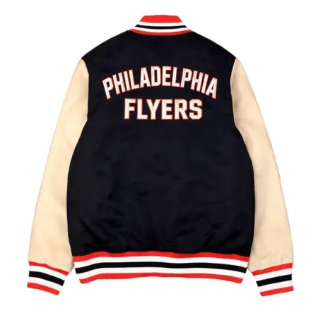 Black and Beige Philadelphia Flyers Varsity Jacket