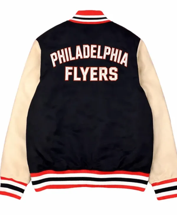 Black and Beige Philadelphia Flyers Varsity Jacket