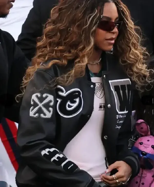 Blue Ivy Carter Super Bowl LX Off-White Jacket front