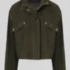 Bod And Christensen Green Suede Jacket