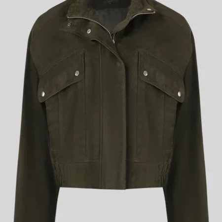 Bod And Christensen Green Suede Jacket