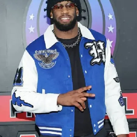 Brian Burns Blue Varsity Jacket
