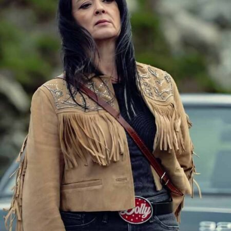 Bronagh Gallagher Suede Fringe Jacket