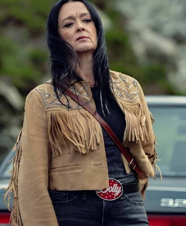 Bronagh Gallagher Suede Fringe Jacket