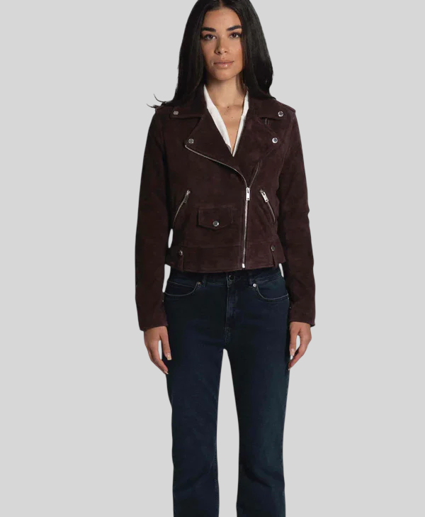 Brown Suede Jacket by Bod And Christensen