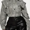 Buy American Idol S24 Keyla Richardson Cropped Leather Jacket