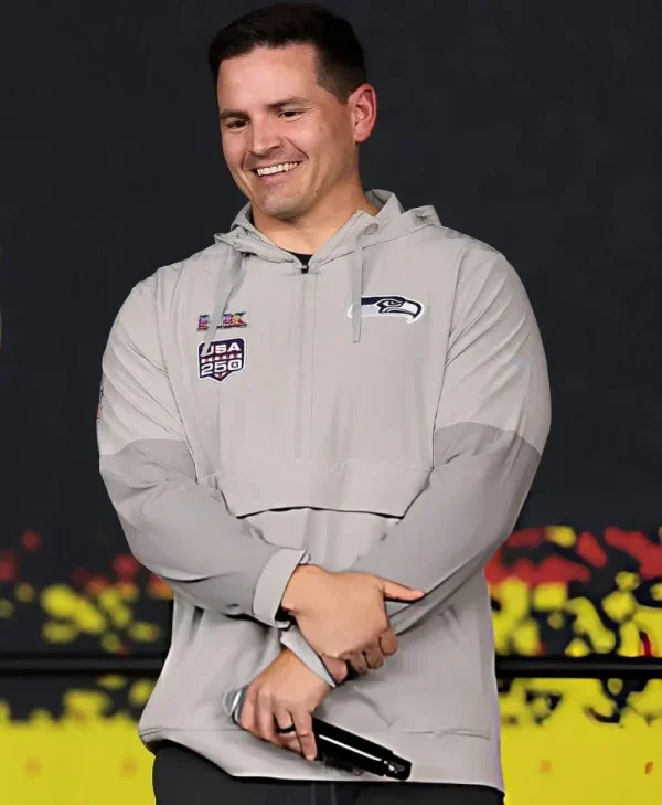 Buy Mike MacDonald Super Bowl LX Opening Night Anorak Hoodie Jacket