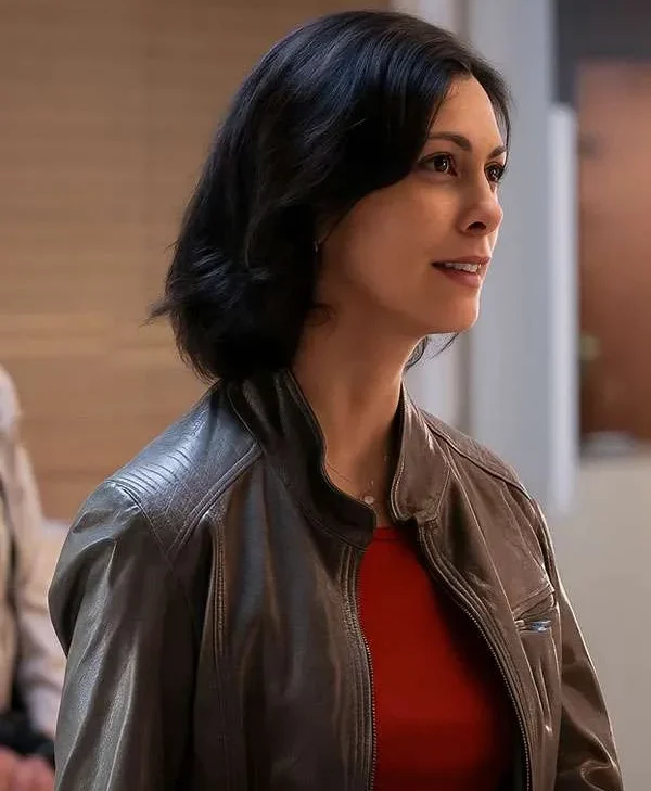 Buy Sheriff Country Morena Baccarin Brown Leather Jacket