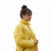 Carmen Berkeley Step Back Doors Closing Yellow Puffer Jacket