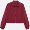 Carolyn Parachute Cropped Red Jacket