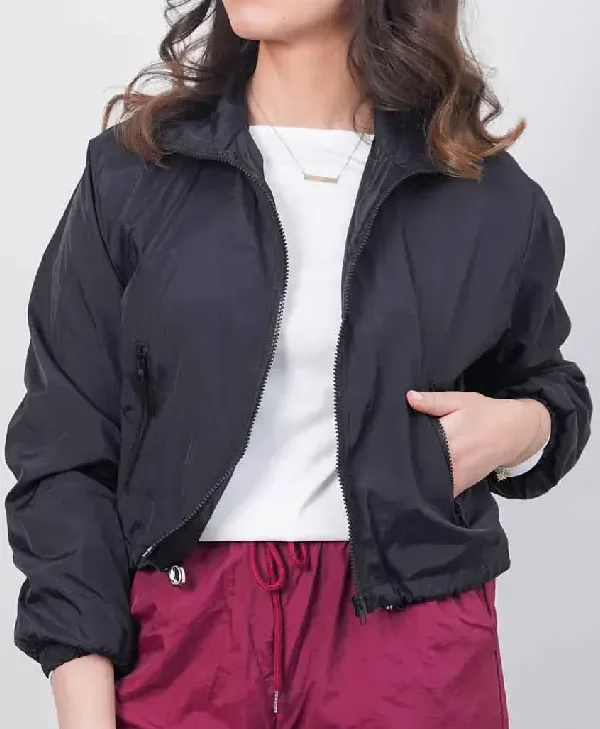 Carolyn Parachute Cropped blue Jacket